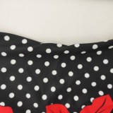 Sexy Fashion Print Long Sleeve Midi Dress SMR-11565