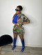 Fashion Camouflage Print Two Piece Short Set LSL-6512