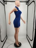 Solid Color Sleeveless Zipper Romper YIM-328