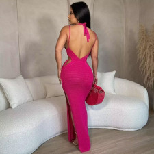 Sexy Backless Knit Beach Maxi Dress ZSD-0254
