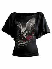Casual Print Ruffle Sleeve T Shirt SH-390493