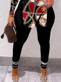 Casual Print Long Sleeve Pant Two Piece Set SH-390508