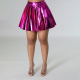 Sexy Zipper Pleated Skirt MIL-L461