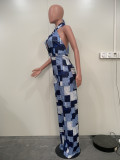 Halter Backless Sexy Print Jumpsuit ORY-5246