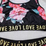 Casual Floral Print Sports Two Piece Shorts Set SFY-2310