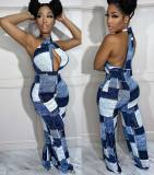 Halter Backless Sexy Print Jumpsuit ORY-5246