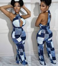 Halter Backless Sexy Print Jumpsuit ORY-5246