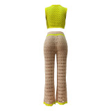Fashion Knit Color Blocking Two Piece Set CM-8674