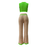 Fashion Knit Color Blocking Two Piece Set CM-8674