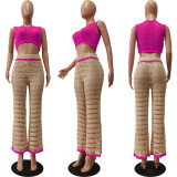 Fashion Knit Color Blocking Two Piece Set CM-8674