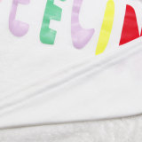 Letter Print Short Sleeve T Shirt Dress SFY-2309