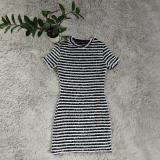 Short Sleeve Stripe MIni Dress GYSF-6116