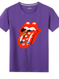 Plus Size Lips Print O Neck T Shirt SXF-30402