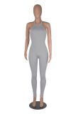 Solid Color Sling Backless Sport Jumpsuit MZ-2779