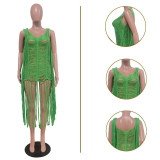 Sexy Hollow Tassel Beach Dress TR-1253