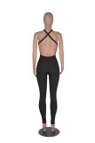 Solid Color Sling Backless Sport Jumpsuit MZ-2779