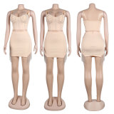 Hot Drill Sling Tassel Skirt 2 Piece Set  NY-2663
