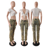 Fashion Denim Multi Pocket Jeans GDYF-6908
