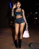 Fashion Sports Print Top Shorts Two Piece Set XYF-9303