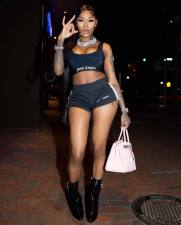 Fashion Sports Print Top Shorts Two Piece Set XYF-9303