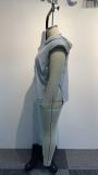 Plus Size Solid Color Hooded Loose Sweatshirt NY-10451