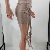 Leather Casual Rope Decorative Shorts TK-6286