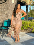 Sexy Hollow Tassel Beach Dress TR-1253