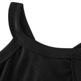 Solid Color Sling Backless Sport Jumpsuit MZ-2779