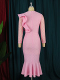 Plus Size Lace Party Fishtail Dress CZ8248