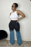 Fashion Denim Splice Pants MEM-88486
