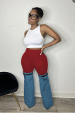 Fashion Denim Splice Pants MEM-88486