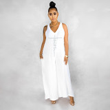 Plus Size Hot Diamond Print Jumpsuit BDF-7050