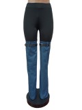 Fashion Denim Splice Pants MEM-88486