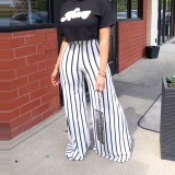 Striped Loose Straight Leg Pants OLYF-6118