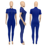Casual Sports Solid Color Jumpsuit GLF-08117