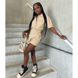 Short Sleeve Solid Slim Romper DDF-88202