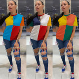 Casual Colourful Short Sleeve T-shirt GLF-08099