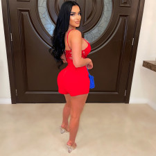 Plus Size Lace Patchwork Bandage Romper NY-2715