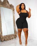 Sexy Sling Solid Bodysuit And Shorts 2 Piece Set XHSY-19568