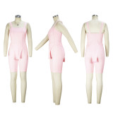 Sexy Sling Solid Bodysuit And Shorts 2 Piece Set XHSY-19568
