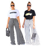 Stripe Print Loose Wide Leg Pants SFY-2313
