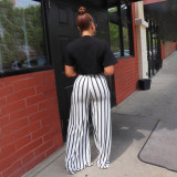 Stripe Print Loose Wide Leg Pants SFY-2313