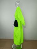 Long Sleeve Stand Collar Long Trench Coat MUE-3453
