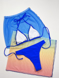Sexy Gradient Swimwear Bikinis 3 Piece Sets  CSYZ-C956R