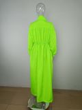 Long Sleeve Stand Collar Long Trench Coat MUE-3453