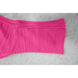Solid Color Sleeveless Tie Up Halter Two Piece Set YF-10479
