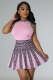 Casual Print Sleeveless Pleated Dress OSM-4395