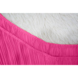 Solid Color Sleeveless Tie Up Halter Two Piece Set YF-10479