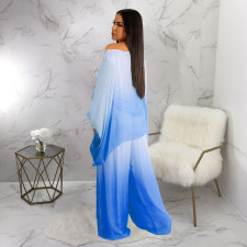 Bat Sleeve Chiffon Gradient Color Tie-dye Loose Suit YF-10485