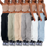 Solid Color Loose Bandage Pants ASL-6666